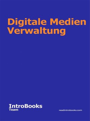 cover image of Digitale Medien Verwaltung